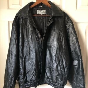 Leather Boomer Jacket. Black Designed, Size XL. Gently Loved. Amazing Quality!